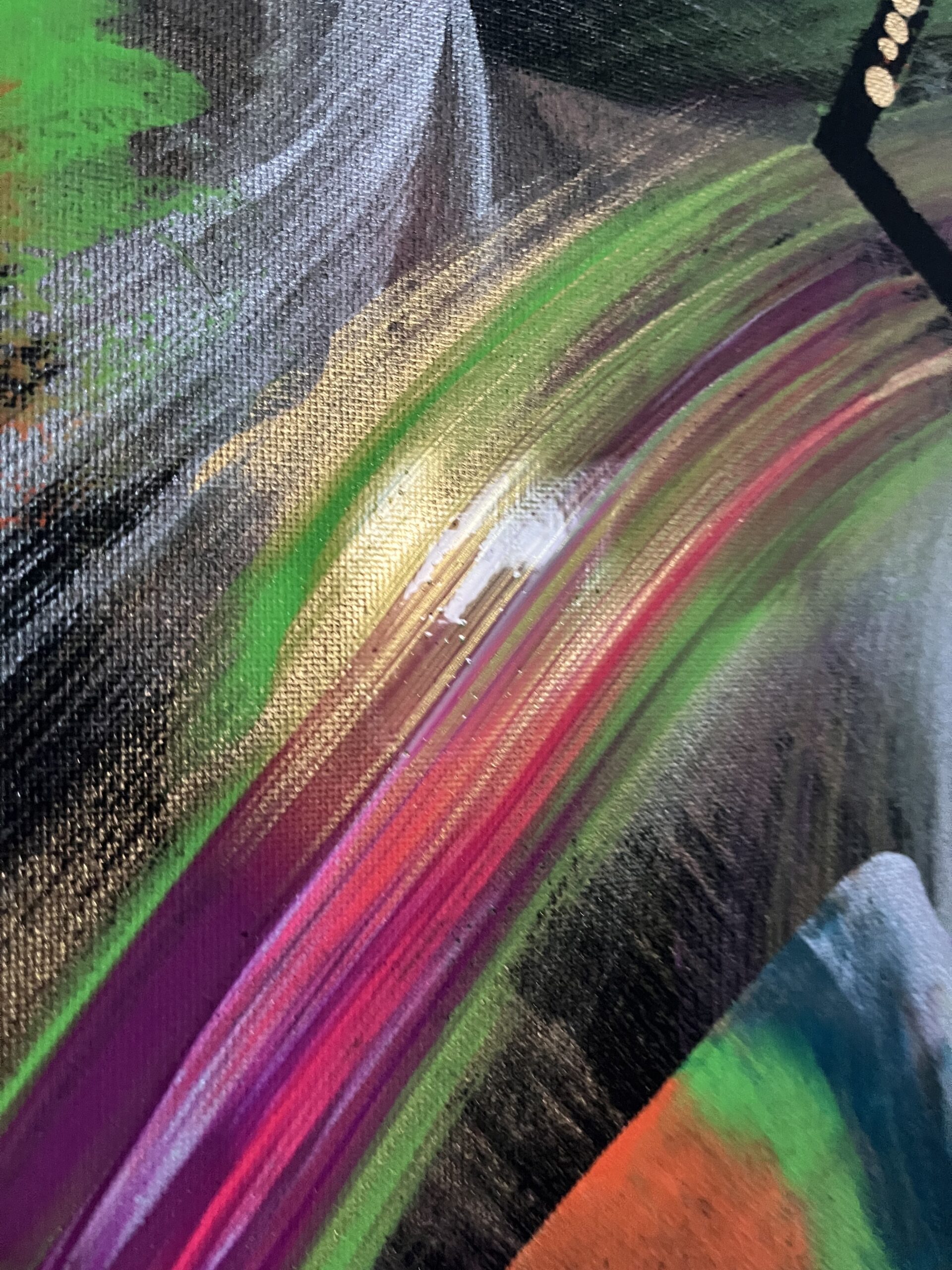 akrüülmaalidega värviline lõuend