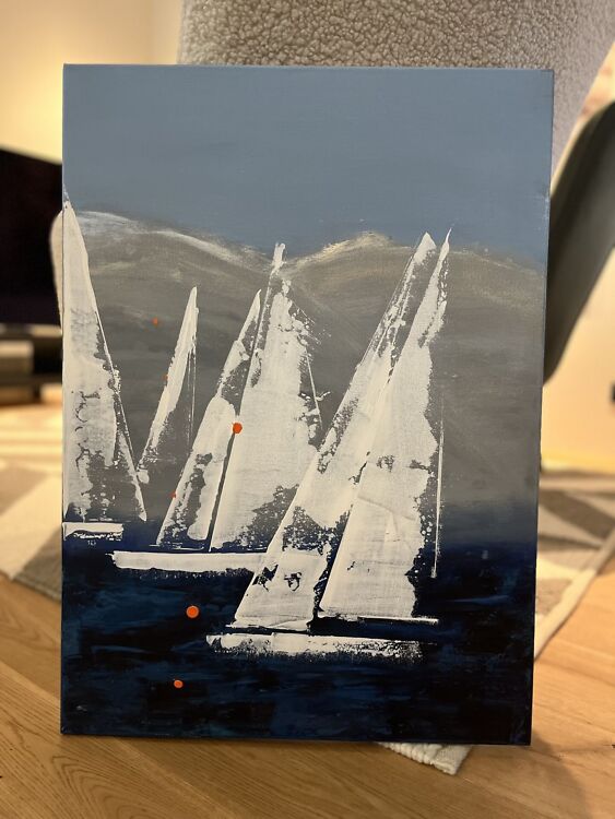 Akrüülmaal. Sailing.