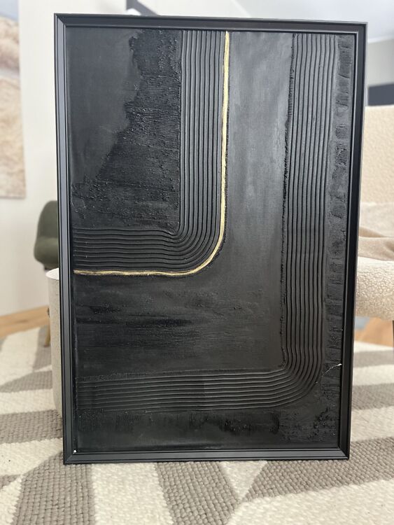 Akrüülmaal. Black and Gold Edition. Tumemustne.