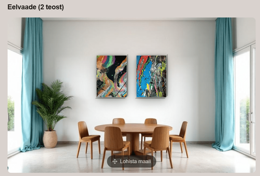 visualiseerija virtuaalne galerii akustiline seinapaneel struktuurmaal the flos edit.